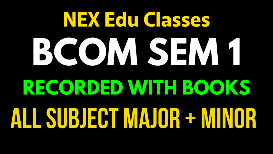 Sem 1 BCom CCF Recorded | Calcutta University