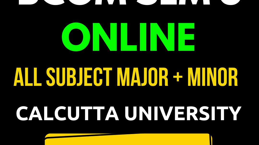 Sem 3 CCF Online | BCom | Calcutta University