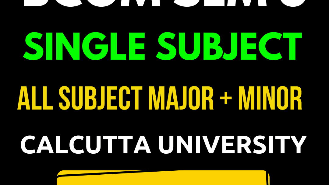 Sem 3 CCF Single Subject | BCom | Calcutta University