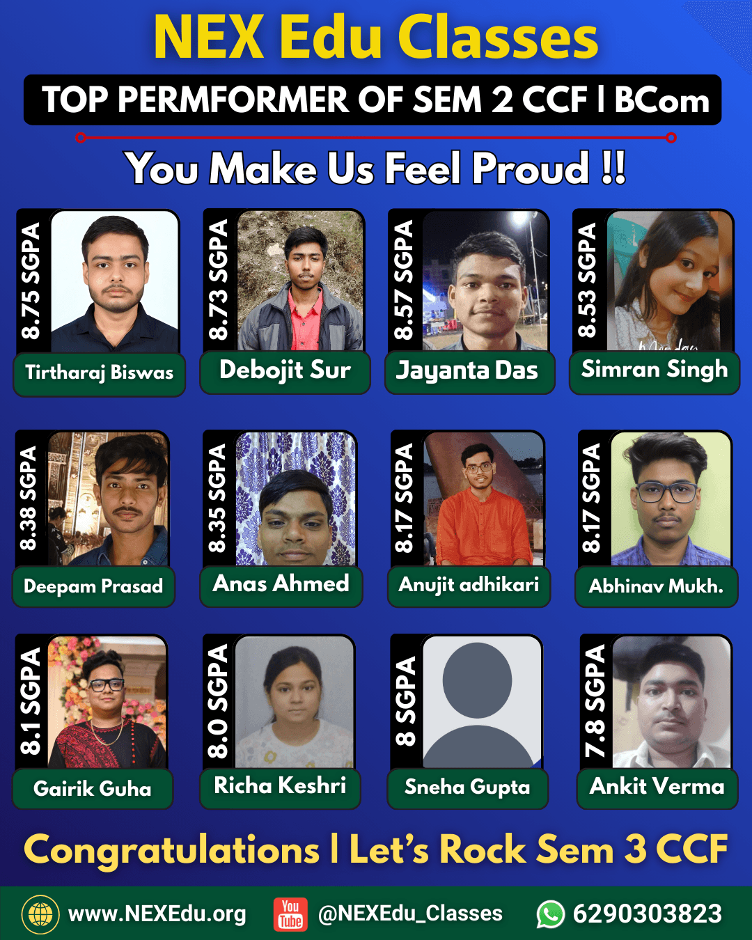 TOP PERMFOMER OF SEM 3 CCF BCom CU (Instagram Post (45))